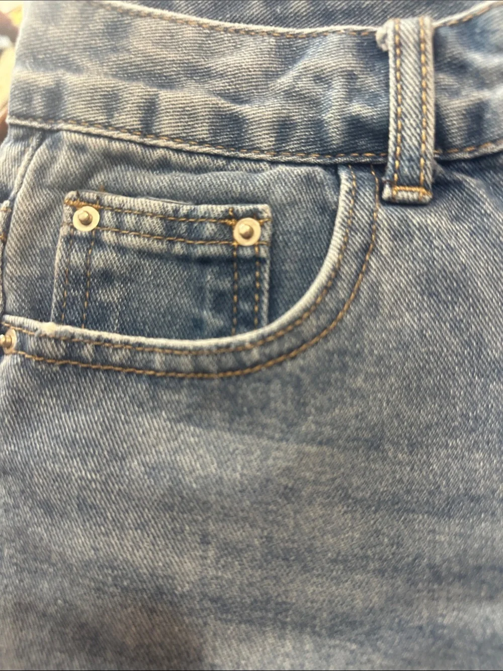 SHEIN Light Blue Distressed Denim Shorts